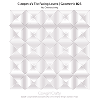 Cleopatra's Tile | Facing Lovers and Single Set | B2B | Modern Longarm Digital Quilting Pattern