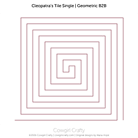 Cleopatra's Tile | Facing Lovers and Single Set | B2B | Modern Longarm Digital Quilting Pattern