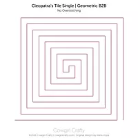 Cleopatra's Tile | Facing Lovers and Single Set | B2B | Modern Longarm Digital Quilting Pattern