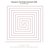 Cleopatra's Tile | Facing Lovers and Single Set | B2B | Modern Longarm Digital Quilting Pattern