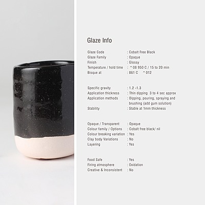 Sara Low Fire Opaque BBL Cobalt free black