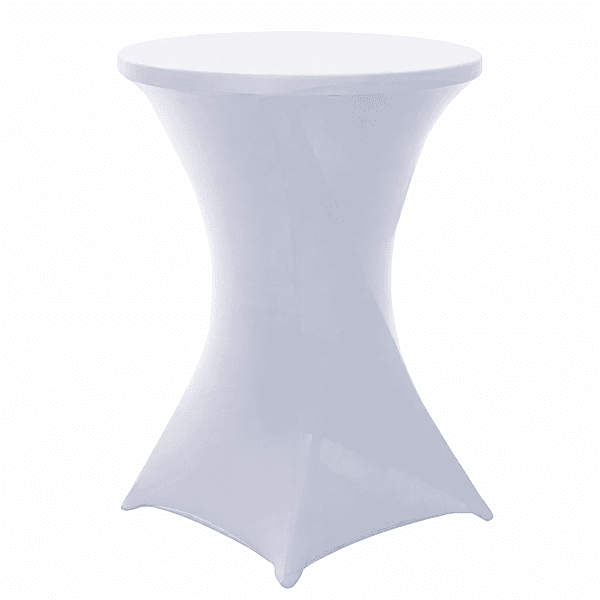 *Cocktail Table 31×41″ – White Cover Included / Mesa De Cóctel 31×41′′ –  Cubierta Blanca Incluida