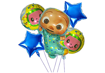 Cocomelon Theme Foil Balloons - (Pack of 5)