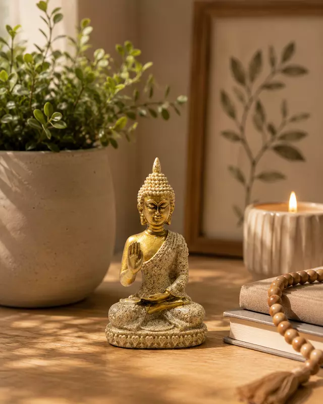 Small Golden Buddha Meditation Statue