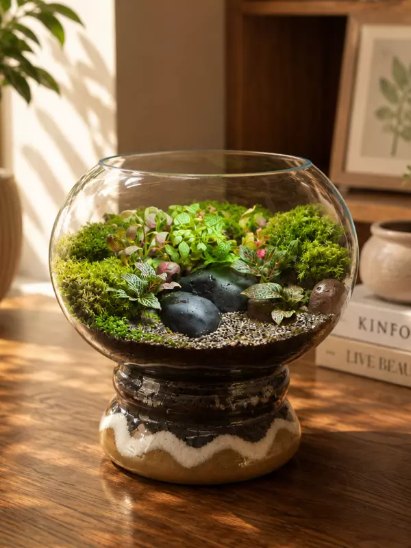 Botanical Bowl Terrarium – Lush Miniature Garden