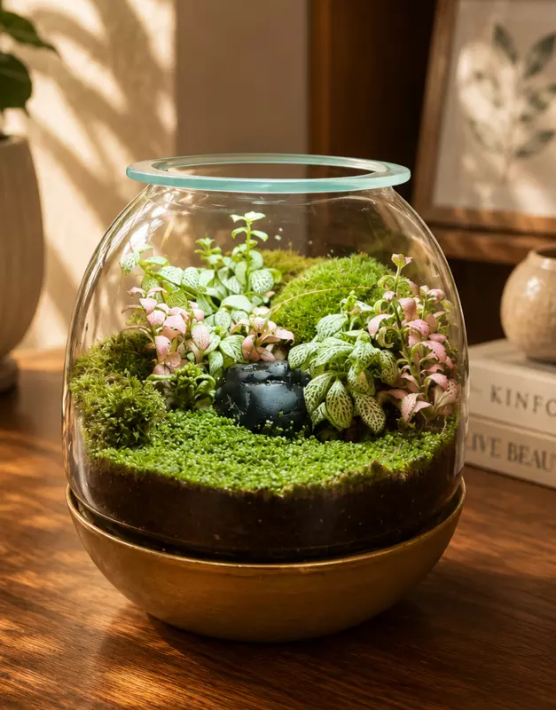 Lush Dome Terrarium – Mini Tropical Garden