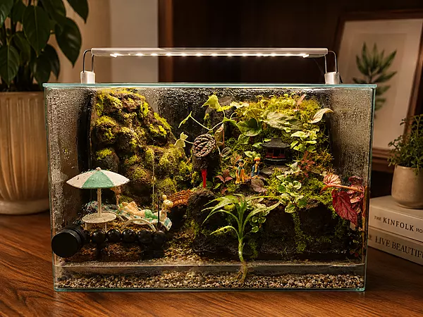 Living Waterfall Paludarium – Tropical Miniature Landscape