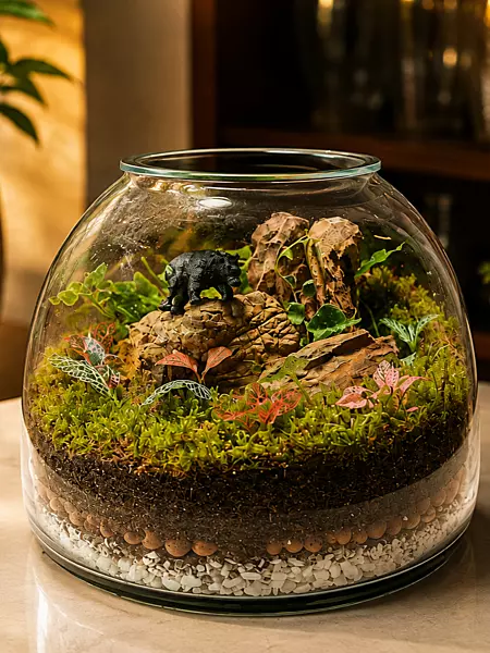Wild Forest Bowl Terrarium – Bear Miniature Garden