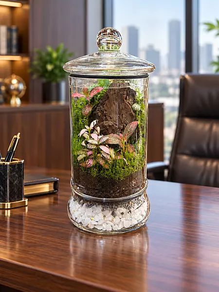 Woodland Tower Glass Terrarium