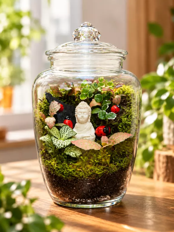 Zen Buddha Garden Closed Terrarium