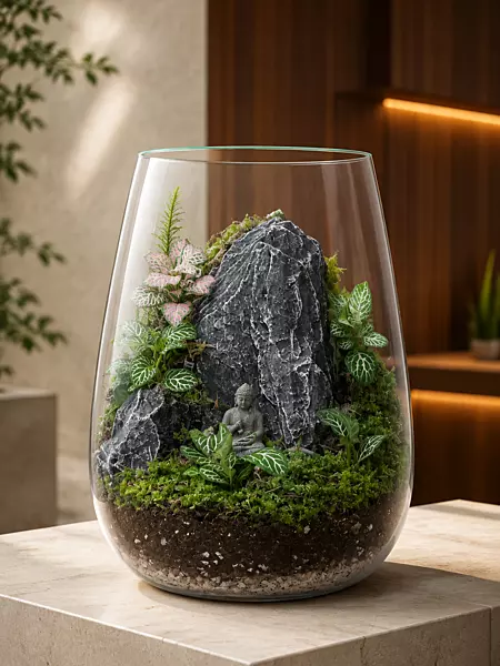 Zen Mountain Buddha Terrarium