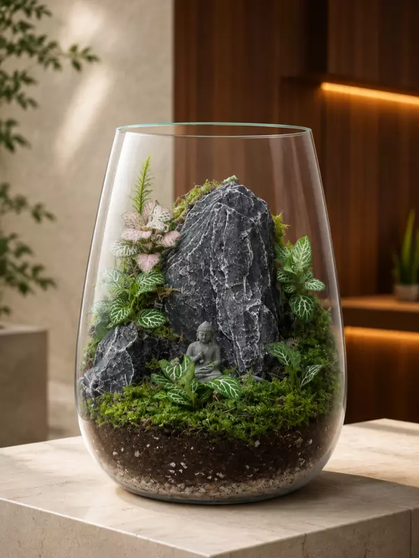 Zen Mountain Buddha Terrarium