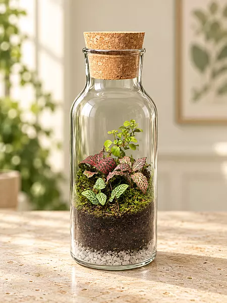 Cork & Bloom – Glass Bottle Terrarium