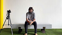 MMA Concrete Bench With Metal Leg
