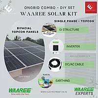 WAAREE 4.5 kW On Grid Single Phase Bifacial Topcon DCR Solar Kit