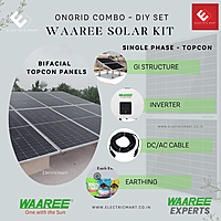 WAAREE 4.5 kW On Grid Single Phase Bifacial Topcon DCR Solar Kit