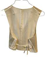 Tan and Cream Vertical Striped Vest