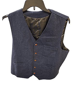 Blue Wool Vest