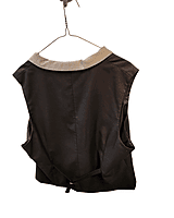 Grey and Black Shawl Collar Vest