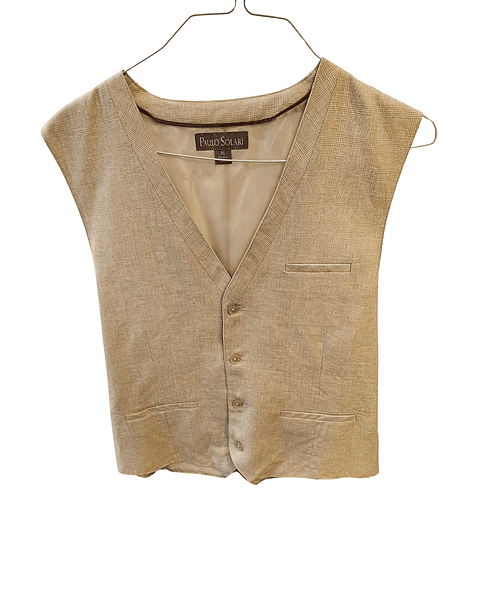 Tan on Tan Plaid Vest