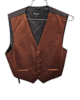 Brown Satin Vest-XL