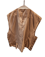 Brown Plaid on Tan Vest