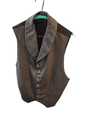 Grey Vest w/Shawl Collar