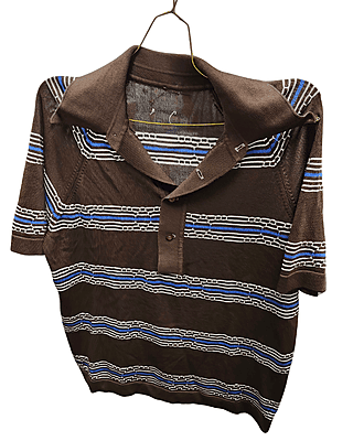 Vintage Brown Striped Shirt