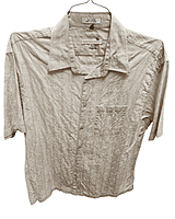 Cream Striped Button Up Shirt