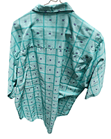 Teal and Blue Checkered Shirt