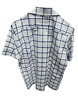 White and Blue Checkered Shirt