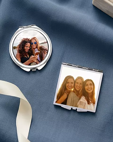 Affinity Collection personalized pocket mirror featuring custom photo or personalized design.