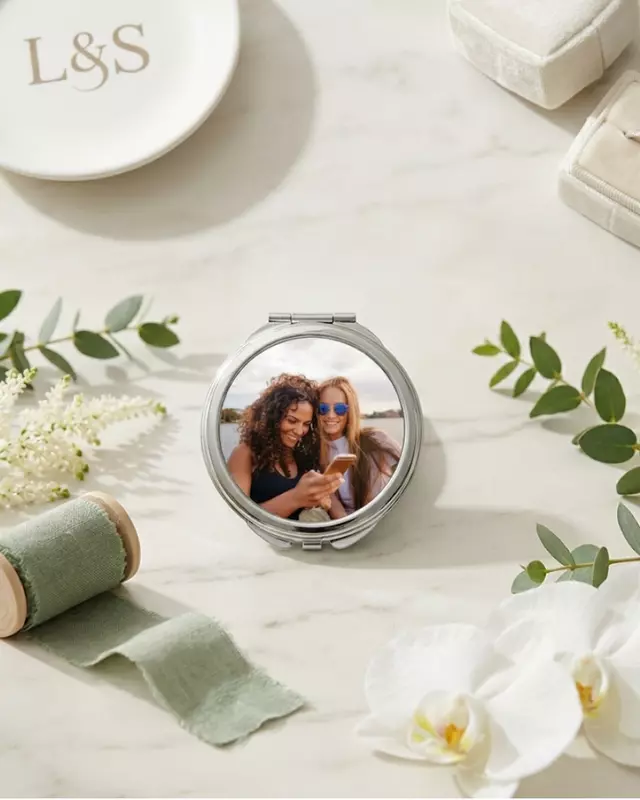 Affinity Collection personalized pocket mirror featuring custom photo or personalized design.