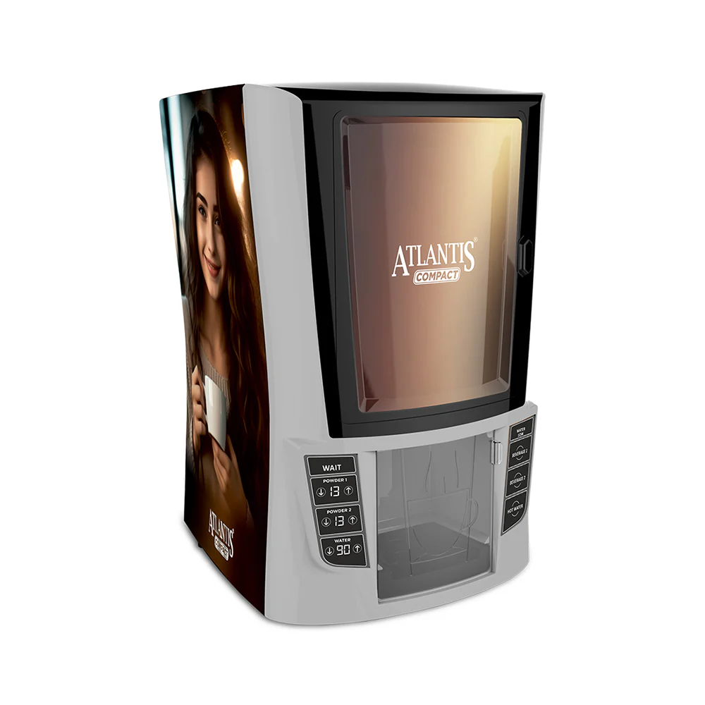 Atlantis Compact 2-Lane Hot Beverage Vending Machine (Tea & Coffee)