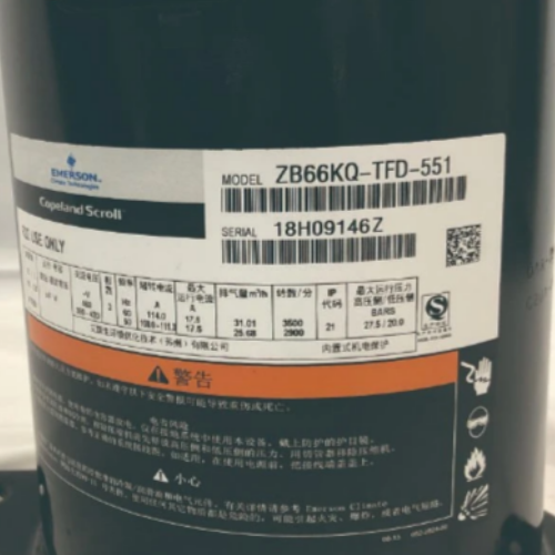 Compresor Copeland Sroll Zb, Media Y Baja Temperatura, 460/3/60, Hp 9, Cfh 1,095 - Zb66Kq-Tfd-551