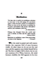 Concentration and Meditation Concentration and Meditation