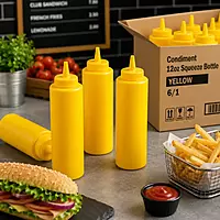 Condiment 12oz Squeeze Bottle YELLOW 6/1