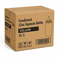 Condiment 12oz Squeeze Bottle YELLOW 6/1