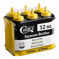 Condiment 12oz Squeeze Bottle YELLOW 6/1