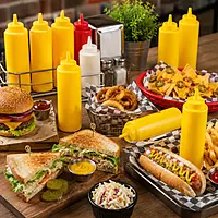 Condiment 12oz Squeeze Bottle YELLOW 6/1