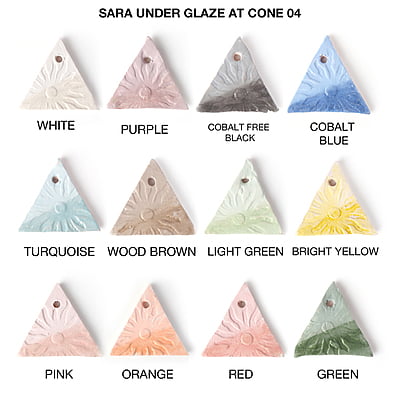 Combo Small 1: Sara Opaque Underglazes - Pack of 12 Colours (30gm) Combo Small 1: Sara Opaque Underglazes - Pack of 12 Colours (30gm)