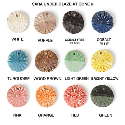 Combo Small 1: Sara Opaque Underglazes - Pack of 12 Colours (30gm) Combo Small 1: Sara Opaque Underglazes - Pack of 12 Colours (30gm)