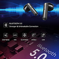 Conekt Buds Alpha Black Wireless Earpods with Heavy Bass Conekt Buds Alpha Black Wireless Earpods with Heavy Bass