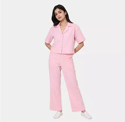 CONJUNTO COORDINADO ROSA LISO LUCKY CHARM