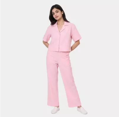 CONJUNTO COORDINADO ROSA LISO LUCKY CHARM