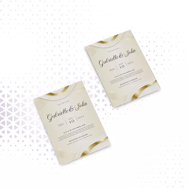 Convite A5 -Cartolina brilhante