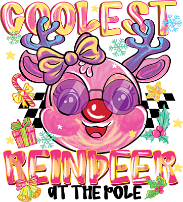Coolest Reindeer at the Pole - Girl Coolest Reindeer at the Pole - Girl