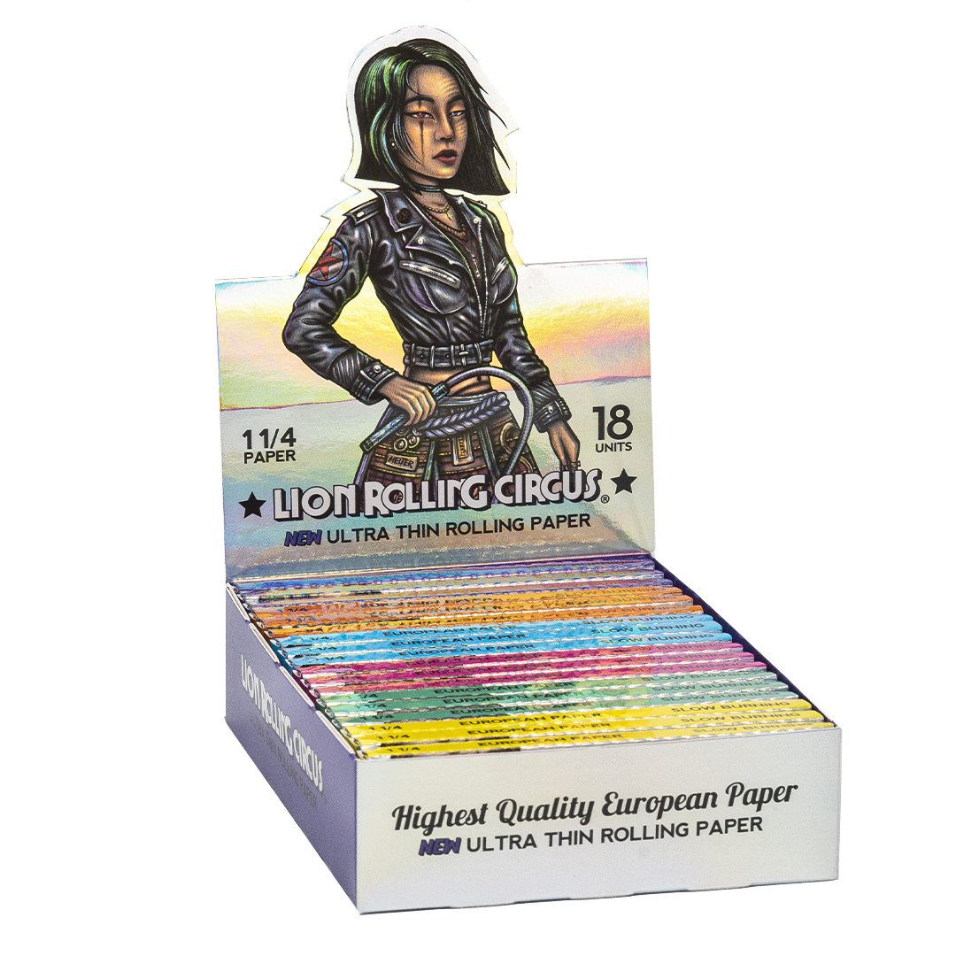 Papeles Silver 1 1/4 Lion Rolling Circus - Caja (18 Pzas)