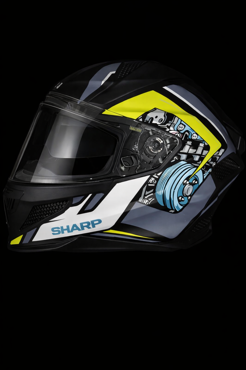 STEELBIRD SBH-25 SHARP ISS SPIKY MATT BLACK/GREY C/V 580 MM