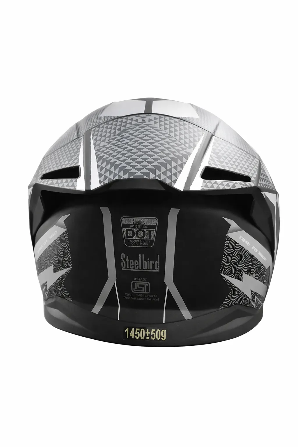 STEELBIRD SBH-57 ISS FIGHTER PYTHON MATT BLACK/GREY C/V 600 MM WITH EXTRA SMOKE VISOR